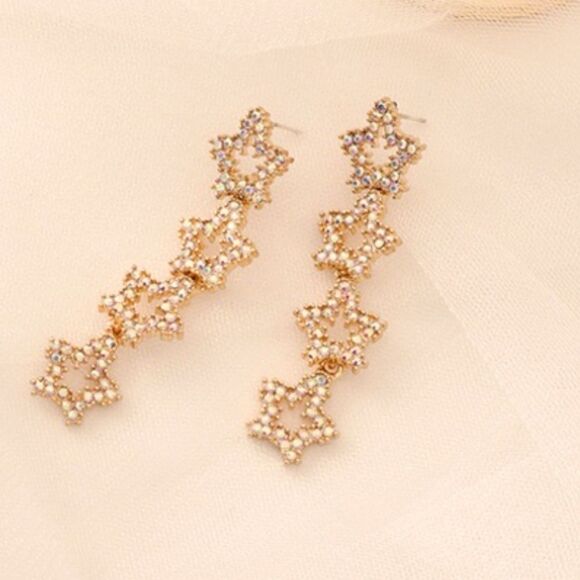 NWT 4 Star Dangle Earrings - Picture 1 of 3